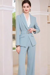 Green Single Button Pantsuits
